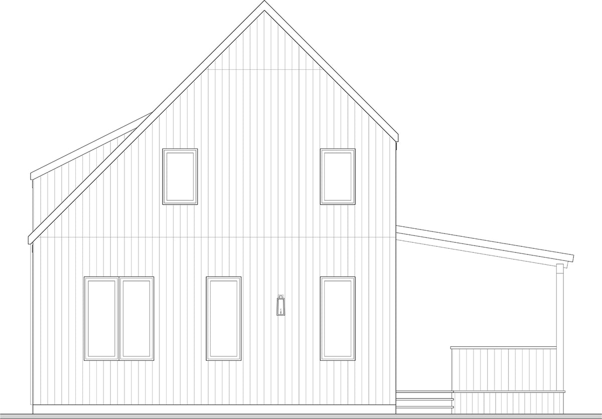 T8022-A Scandinavian House, 3 Bedrooms, 2.5 Bathrooms | Portland 6127 Front Elevation
