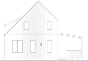 T8022-A Scandinavian House, 3 Bedrooms, 2.5 Bathrooms | Portland 6127 Front Elevation