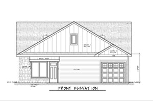 AB8304-A Barndominium House, 1 Bedroom, 1 Bathroom | Maple House Plan Front Elevation