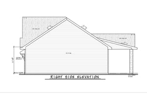 AB8304-A Barndominium House, 1 Bedroom, 1 Bathroom | Maple House Plan Right Elevation