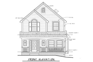 AB8085-A Traditional House, 3 Bedrooms, 2.5 Bathrooms | Copeland House Plan Front Elevation