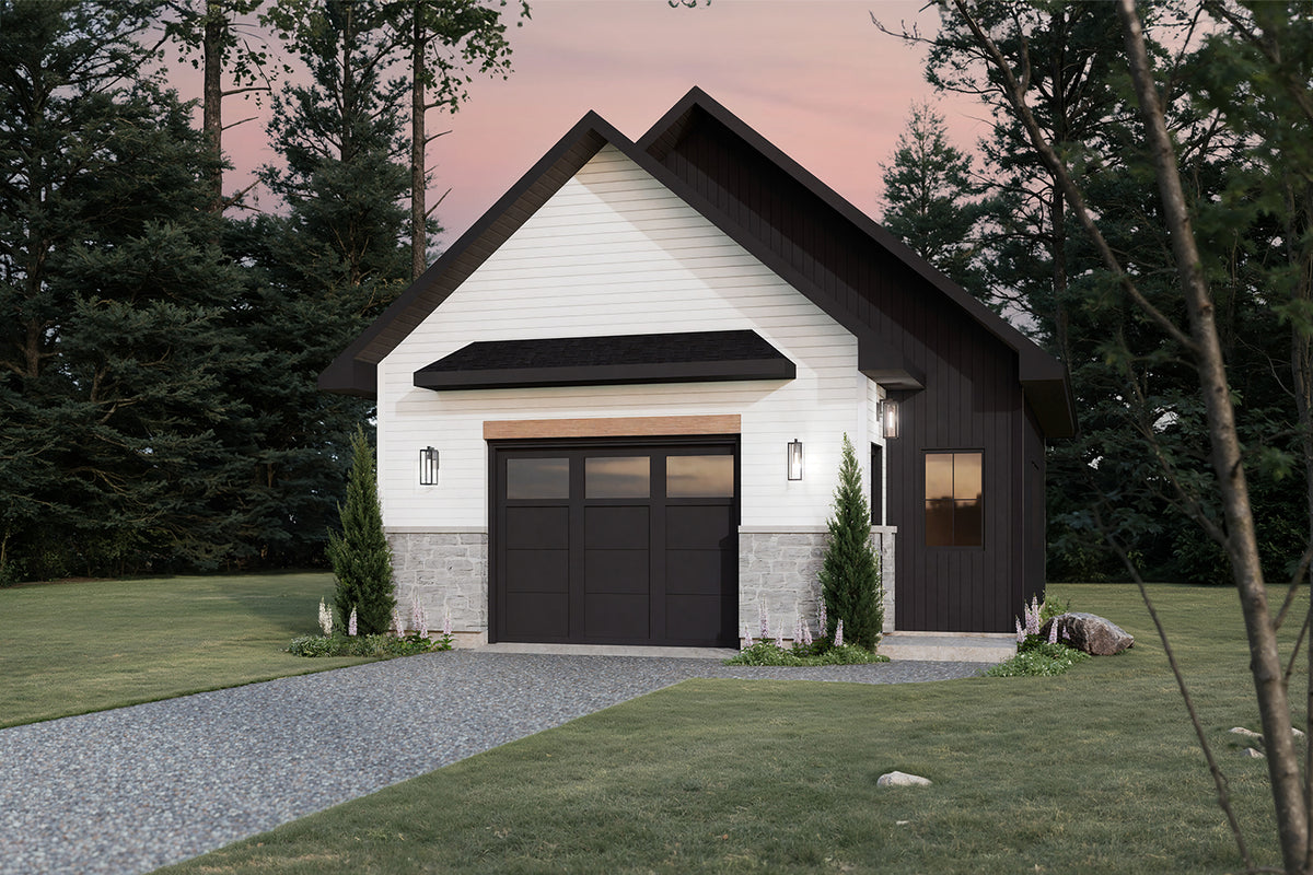 T8027-A Modern Farmhouse Garage, 1 Half Bathroom | Oak Haven 6979 Exterior