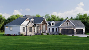 AJ8093-A Modern Farmhouse, 3 Bedrooms, 2.5 Bathrooms | VD1069 House Plan Exterior-6