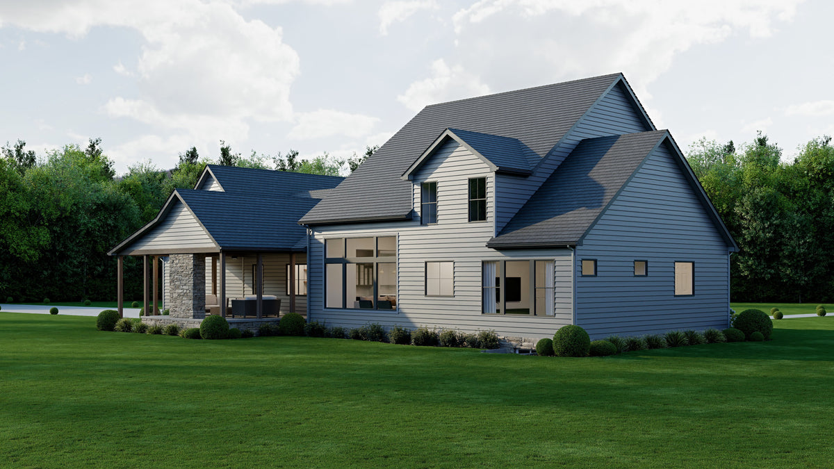 AJ8217-A Modern Farmhouse, 4 Bedrooms, 3.5 Bathrooms | VD1034 House Plan Exterior-8