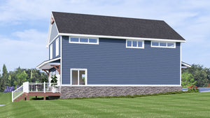 Q8447-A New American House, 5 Bedrooms, 3.5 Bathrooms | 25191 House Plan Exterior-6