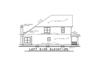 AB7953-A Traditional Duplex House, 6 Bedrooms, 6 Bathrooms | Wheeler 7618 Left Elevation