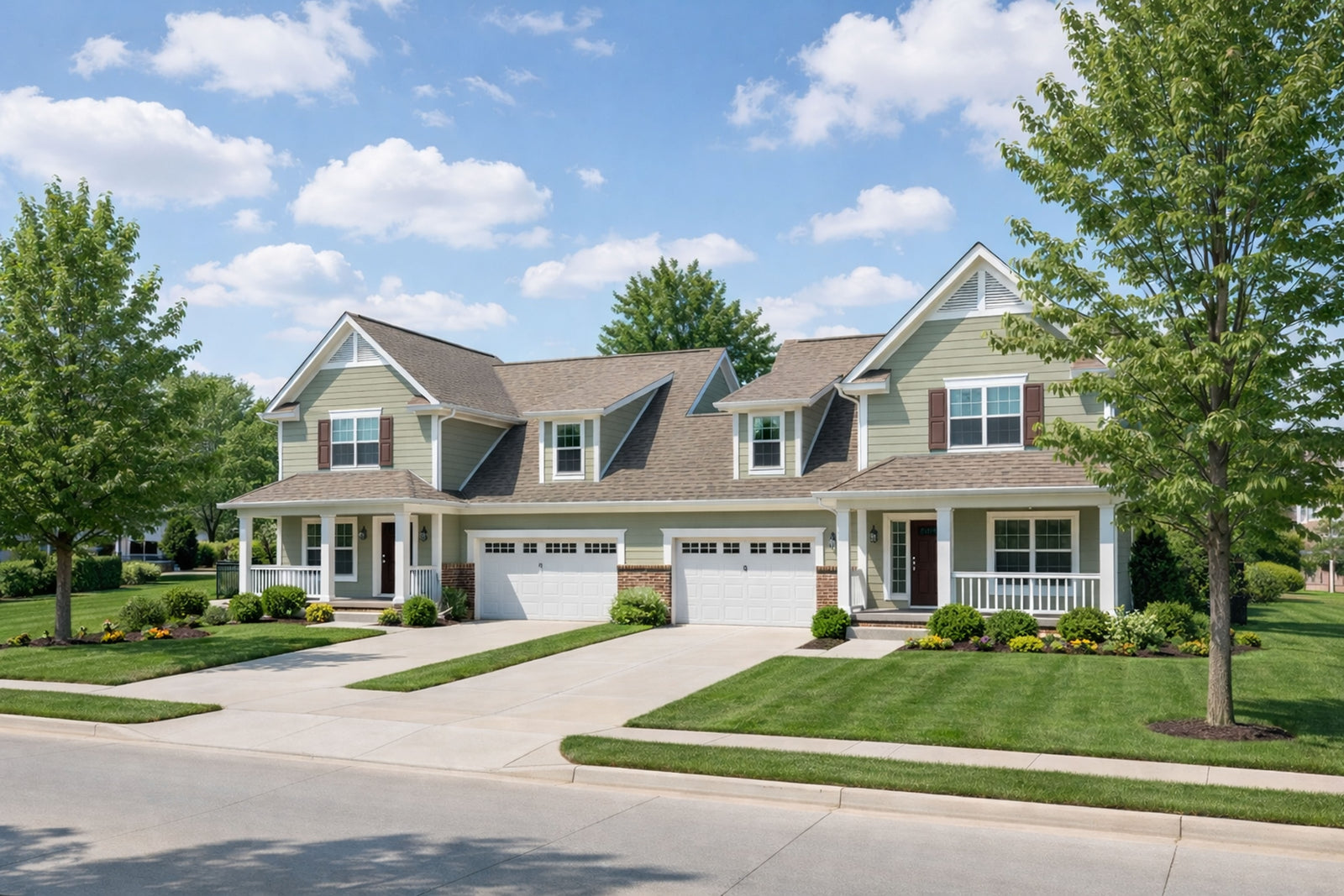 AB7953-A Traditional Duplex House, 6 Bedrooms, 6 Bathrooms | Wheeler 7618 Exterior