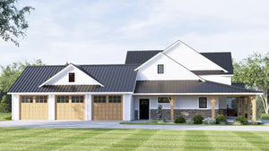 Q8412-A Modern Farmhouse, 3 Bedrooms, 2 Bathrooms, 2 Half Bath | 2071 House Plan Exterior-8