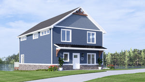 Q8447-A New American House, 5 Bedrooms, 3.5 Bathrooms | 25191 House Plan Exterior-7