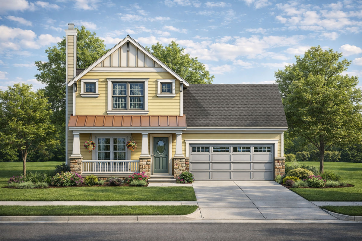 AB7761-A Craftsman House, 3 Bedrooms, 2.5 Bathrooms | Sumner House Plan Exterior