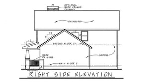 AB7761-A Craftsman House Right Elevation, 3 Bedrooms, 2.5 Bathrooms | Sumner House Plan 