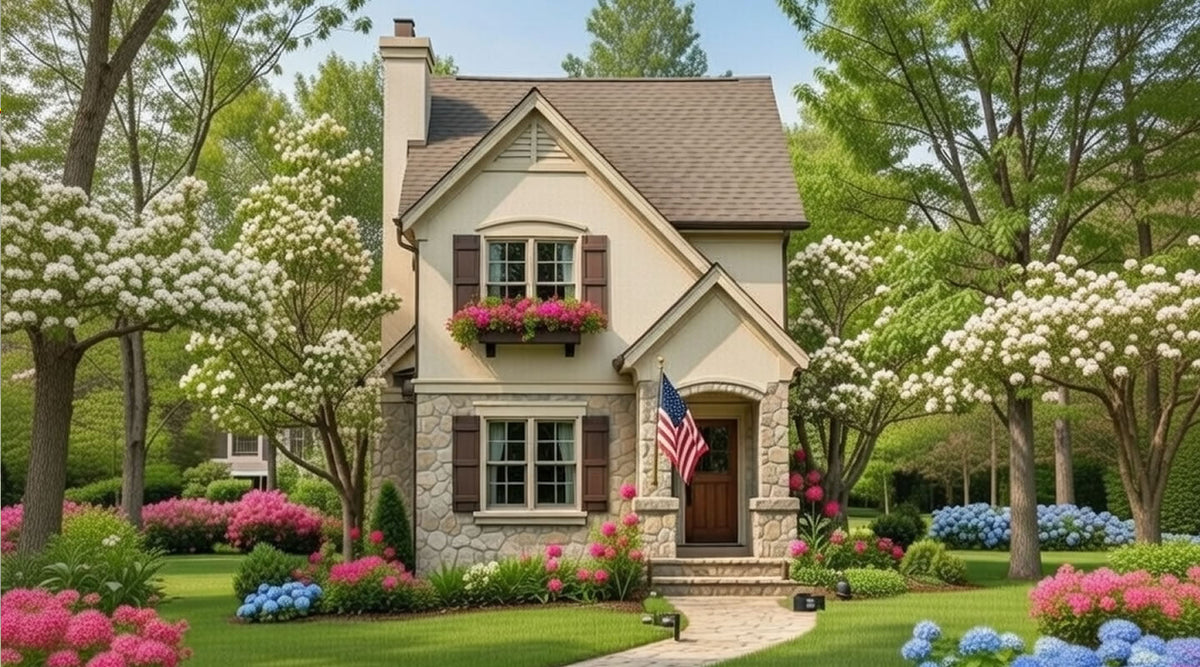 AB8069-A French Country House, 3 Bedrooms, 2.5 Bathrooms | Edinburg House Plan Exterior