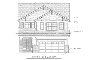 AB7957-A Craftsman House, 4 Bedrooms, 2.5 Bathrooms | Urbandale 8633 Front Elevation