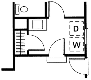 AB7957-A Craftsman House Optional Mud Room Floor Plan, 4 Bedrooms, 2.5 Bathrooms | Urbandale 8633 