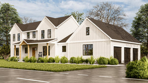 AJ7682-A Modern Farmhouse, 4 Bedrooms, 2.5 Bathrooms | Plan 1016 Exterior-3