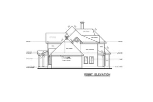 AB8081-A Traditional House, 4 Bedrooms, 3.5 Bathrooms | Sheridan Manor House Plan Right Elevation
