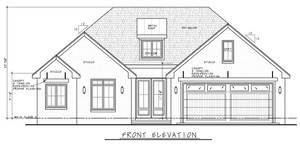 AB7950-A Contemporary House, 2 Bedrooms, 2 Bathrooms | Mandolin Place 9337 Front Elevation