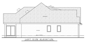 AB7950-A Contemporary House, 2 Bedrooms, 2 Bathrooms | Mandolin Place 9337 Left Elevation