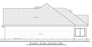AB7950-A Contemporary House, 2 Bedrooms, 2 Bathrooms | Mandolin Place 9337 Right Elevation