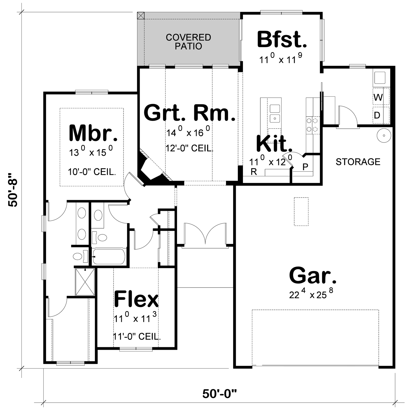 AB7950-A Contemporary House, 2 Bedrooms, 2 Bathrooms | Mandolin Place 9337 Exterior