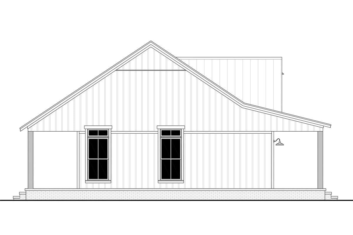 Knoll Top House Plan - Left Elevation