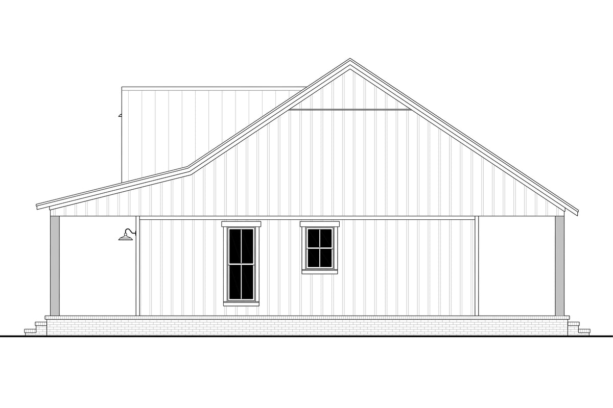 Knoll Top House Plan - Right Elevation