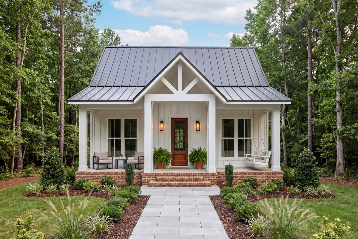 H8053-A Southern Farmhouse, 2 Bedrooms, 1 Bathroom | Sansberry House Exterior-2