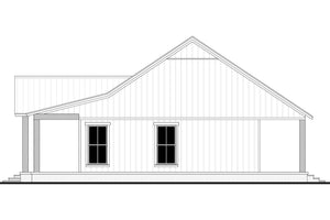 H8053-A Southern Farmhouse, 2 Bedrooms, 1 Bathroom | Sansberry House Right CAD