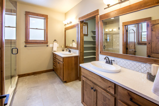 I7966-A Craftsman Ranch House Master Bathroom, 3 Bedrooms, 2.5 Bathrooms | The Hudson 3655 
