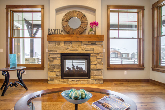 I7966-A Craftsman Ranch House Living Room, 3 Bedrooms, 2.5 Bathrooms | The Hudson 3655 