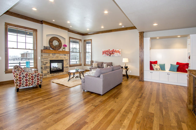 I7966-A Craftsman Ranch House Living Room, 3 Bedrooms, 2.5 Bathrooms | The Hudson 3655 