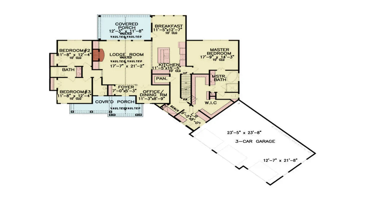 A1403-A Silverton Creek House First Floor Plan