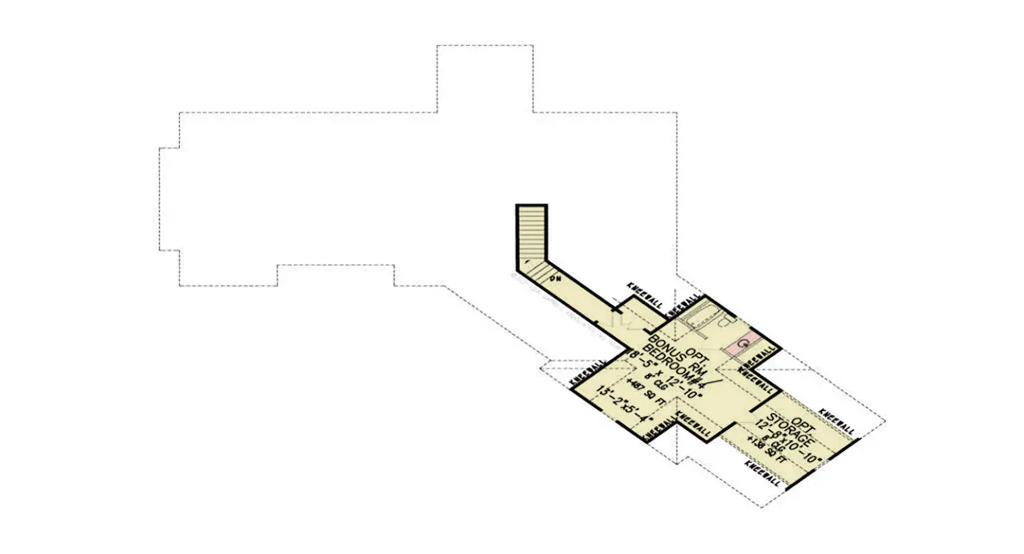 A1403-A Silverton Creek House Bonus Room Floor Plan