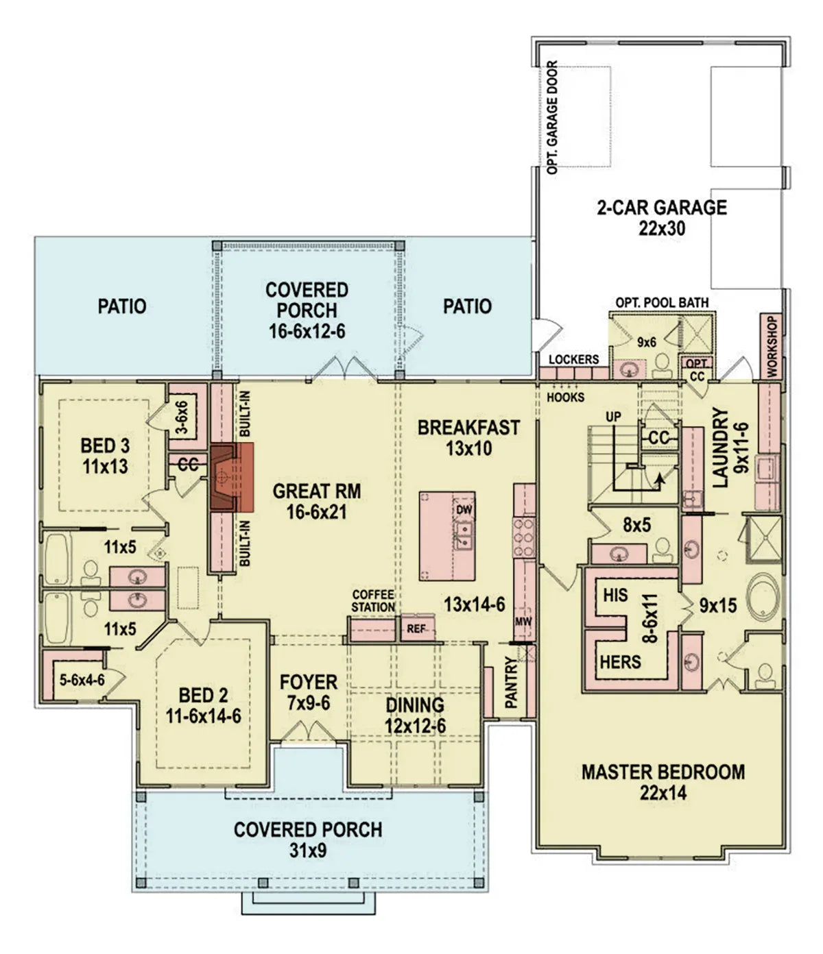 A565-A Acorn Trail House First Floor Plan