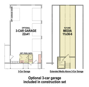 A565-A Acorn Trail House Optional 3-Car Garage Floor Plan