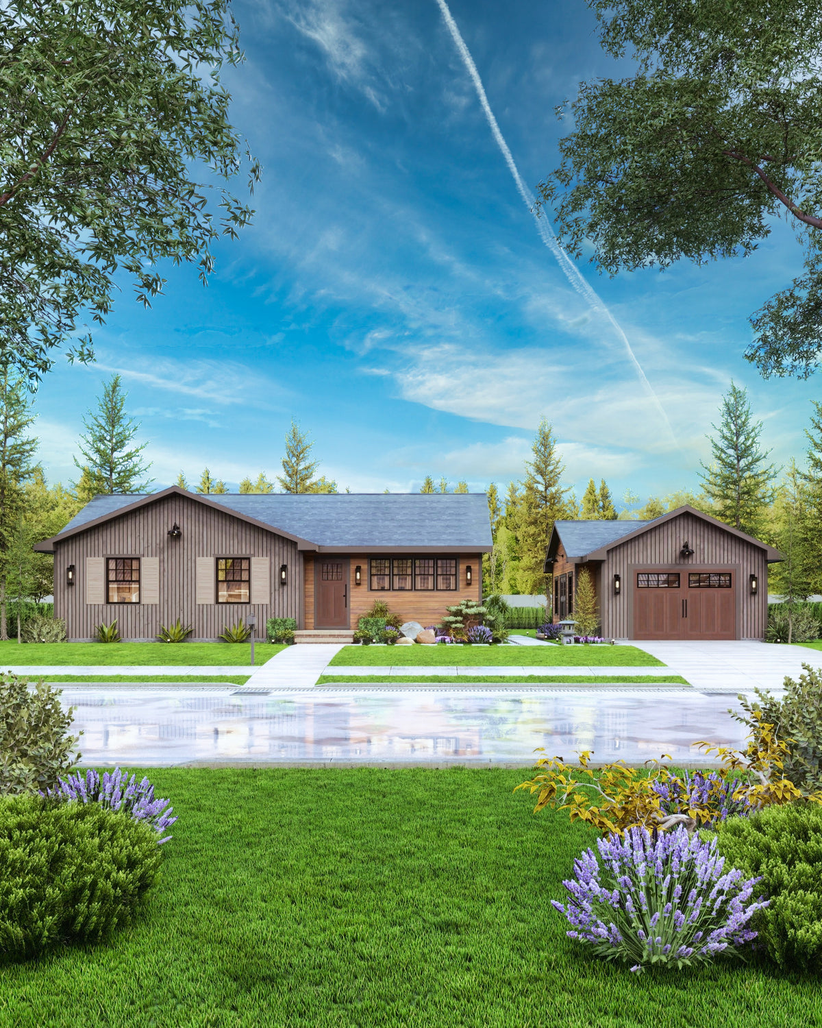 A7388-A Finland House Plan Front Exterior-3