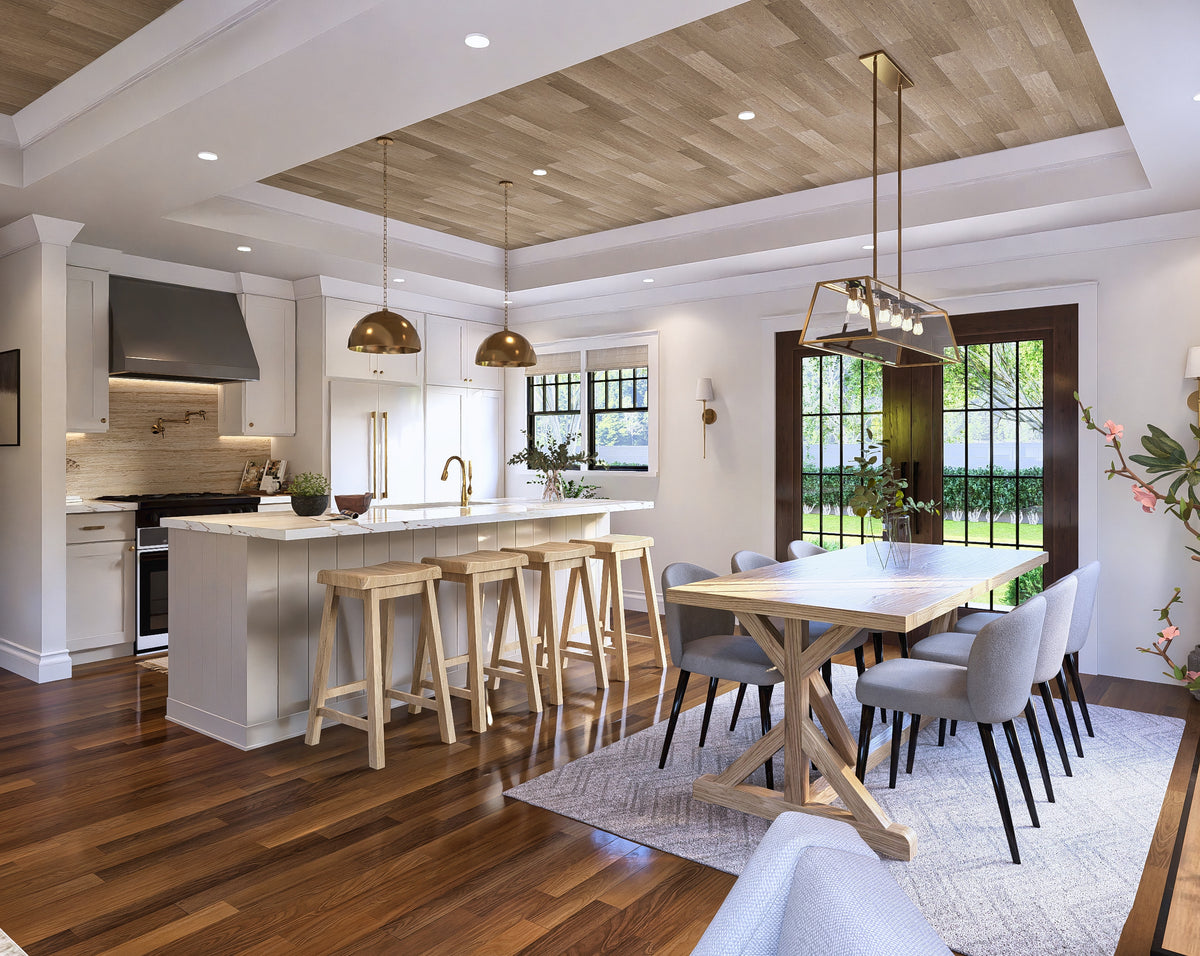 A7464-A Finland 7 House Plan, Traditional Style House Plan-Dining-Kitchen Interior 2