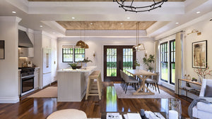 A7464-A Finland 7 House Plan, Traditional Style House Plan-Dining-Kitchen Interior