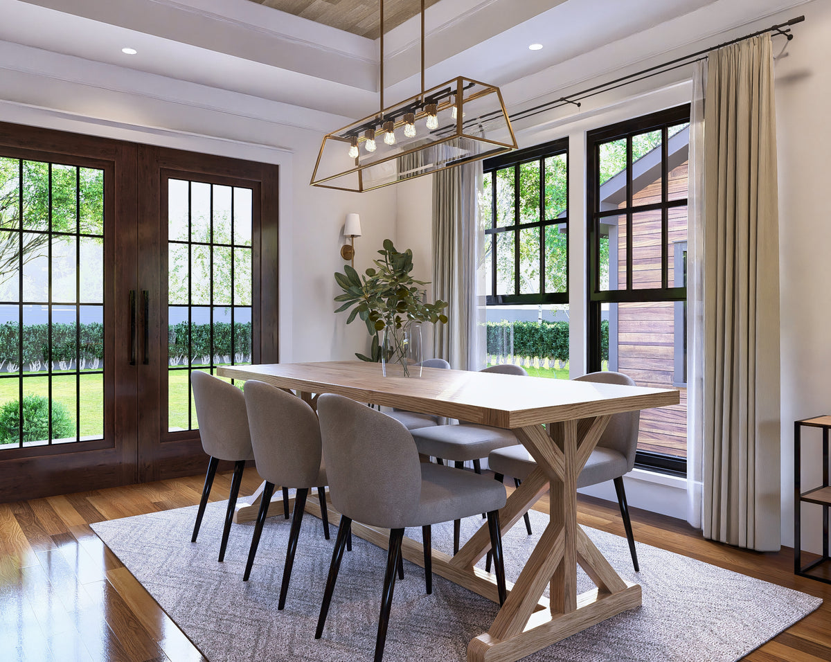 A7464-A Finland 7 House Plan, Traditional Style House Plan-Dining