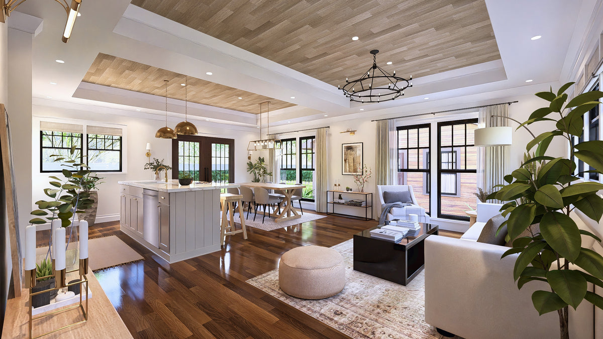 A7464-A Finland 7 House Plan, Traditional Style House Plan-Living Area