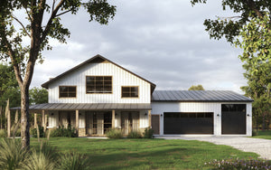 A7484-A Modern Barndominium 3 Bedrooms, 2 Bathrooms, 1 Half Bathroom House Plan