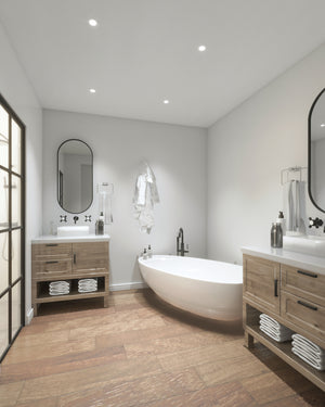 A7484-A Modern Barndominium 3 Bedrooms, 2 Bathrooms, 1 Half Bathroom House Plan Bath