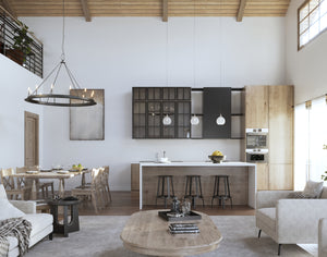 A7484-A Modern Barndominium 3 Bedrooms, 2 Bathrooms, 1 Half Bathroom House Plan  Kitchen