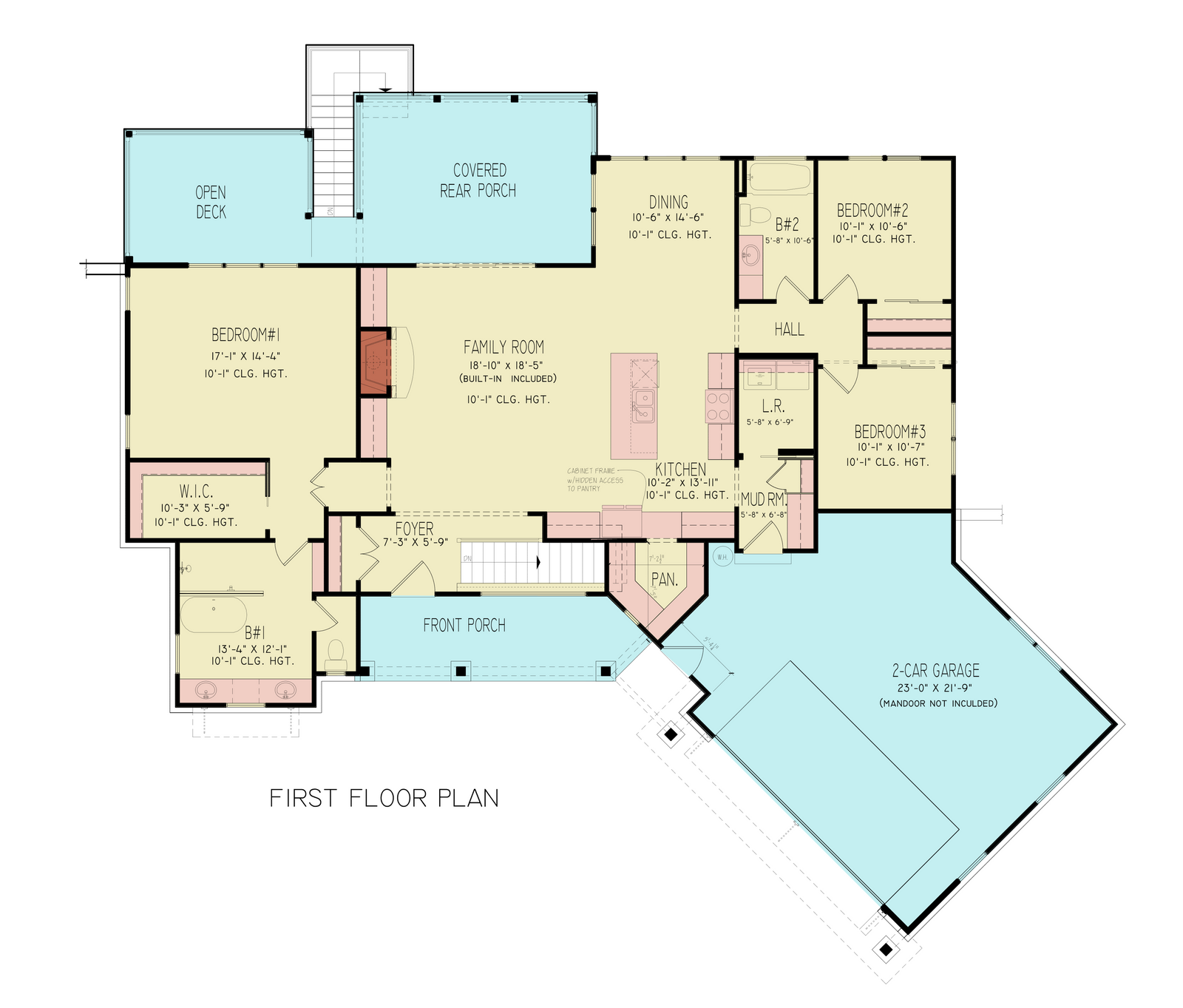 A7971 Urban Valley Contemporary House Plan 3 beds, 2 baths, Main Exterior Image