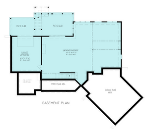A7971 Urban Valley Contemporary House Plan 3 beds, 2 baths, Basement Floor Plan