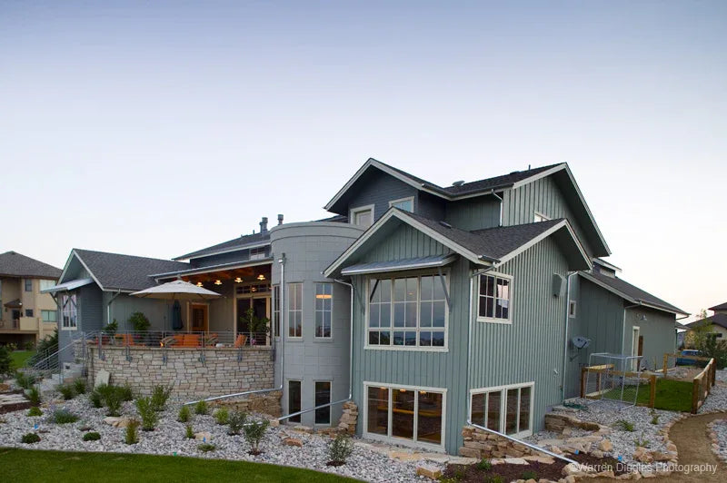 I7637-A Modern Farmhouse, 4 Bedrooms, 2.5 Bathrooms | The Hudson Garden House Plan Exterior-11