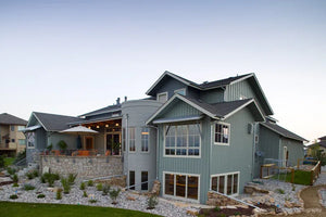 I7637-A Modern Farmhouse, 4 Bedrooms, 2.5 Bathrooms | The Hudson Garden House Plan Exterior-11
