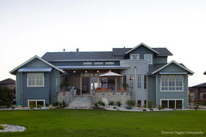 I7637-A Modern Farmhouse, 4 Bedrooms, 2.5 Bathrooms | The Hudson Garden House Plan Exterior-12