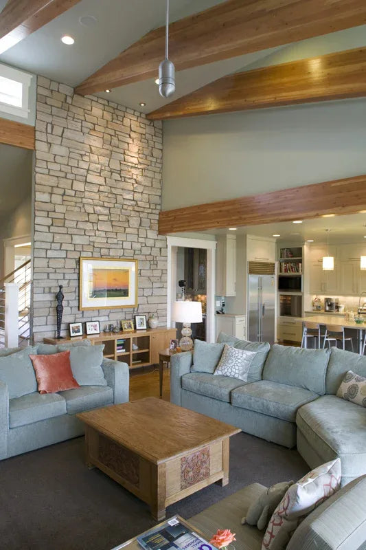 I7637-A Modern Farmhouse Great Room, 4 Bedrooms, 2.5 Bathrooms | The Hudson Garden House Plan 
