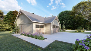 3-Car Detached Garage Plan with Side and Front Entry